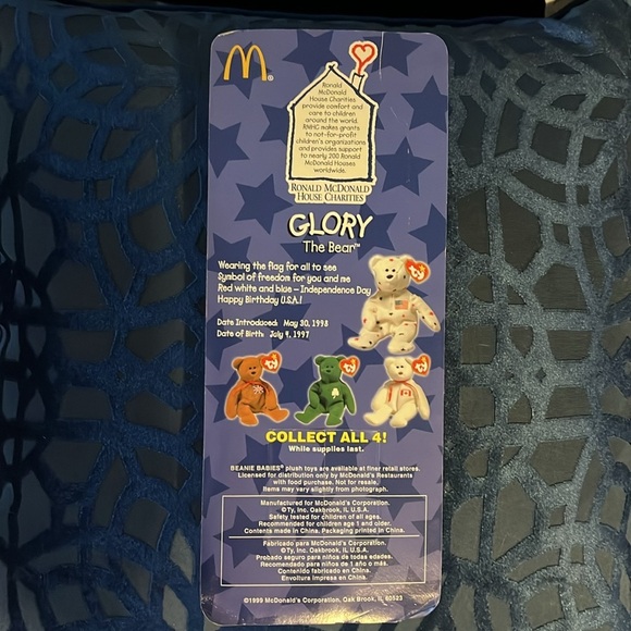 Beanie Baby Set of 4 Country Teenie Bears McDonald’s Promo 1997/1998 - Picture 8 of 10